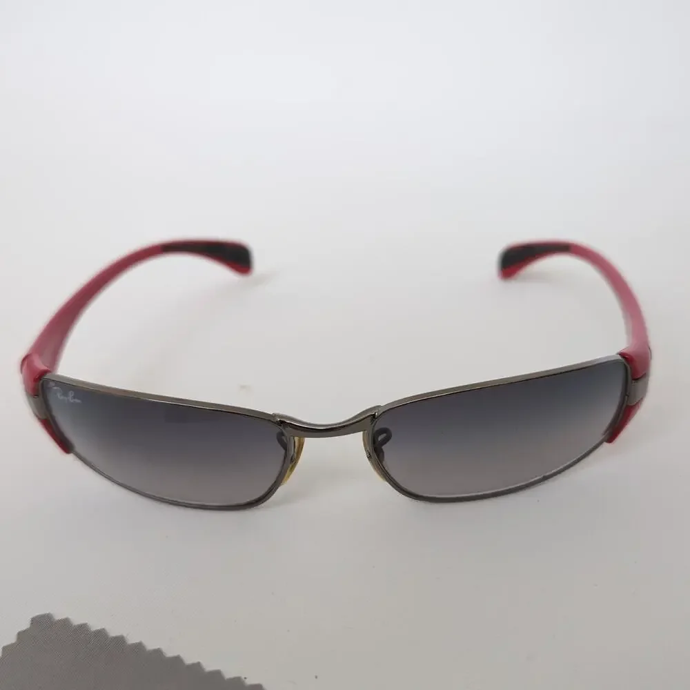 Ray Ban Kids Sunglasses Red Made in Italy RB3261 004/8G 58/17 Gray Gradient Flaw